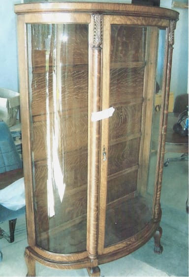 fully restored cabinet with natural stain
