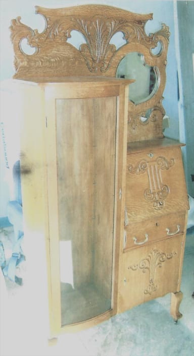 refinished server with natural stain